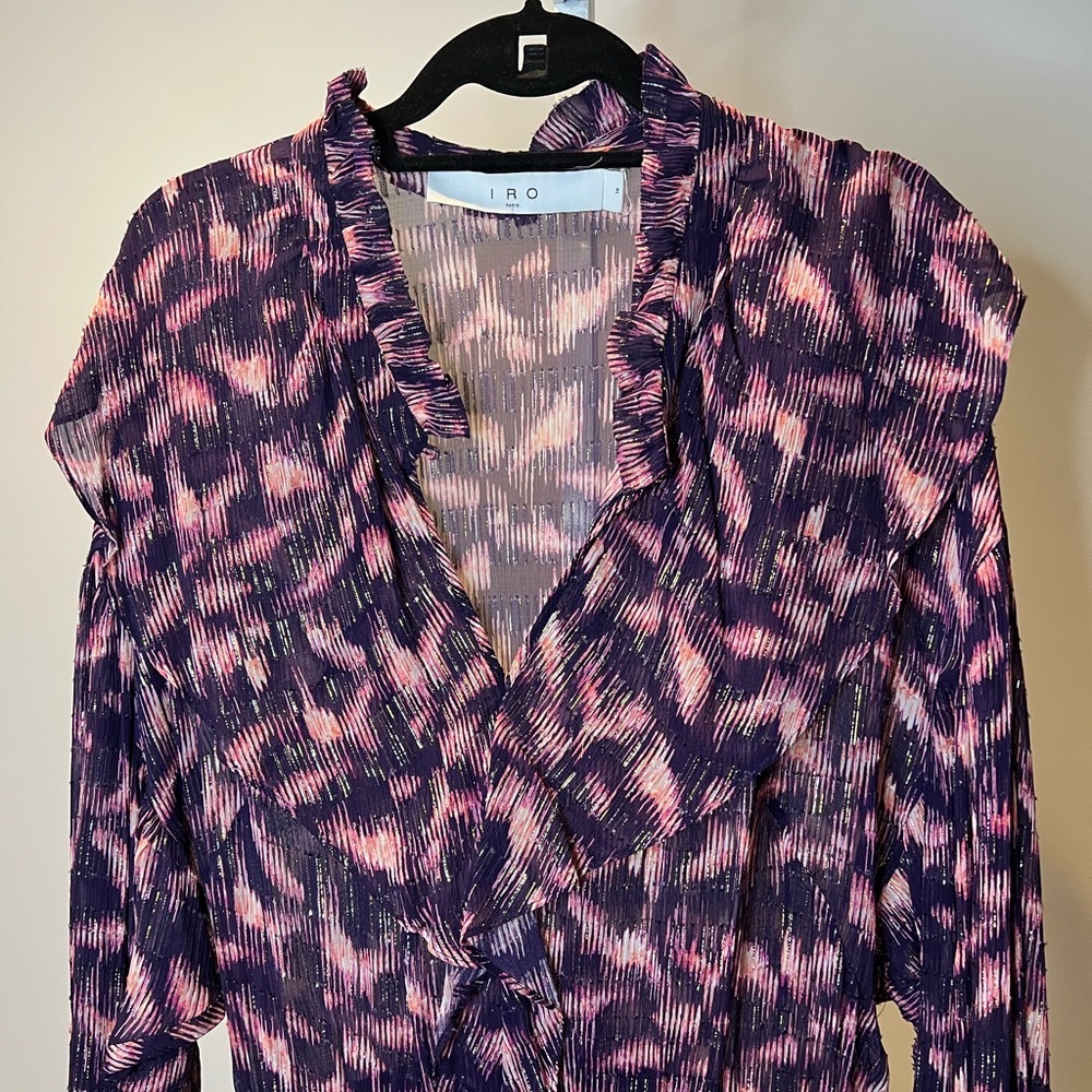 - IRO Tyga Metallic Mini dress size 38-6 - NWOT - Picture 6 of 12
